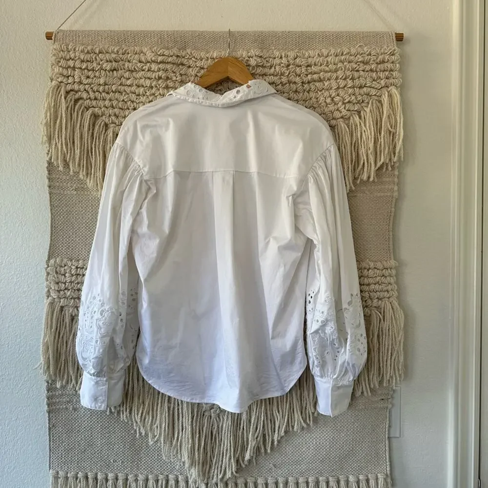 Kate Spade Poplin Cutwork Shirt